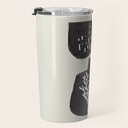 Mid Century Minimalist Black Ink Tribal Vase Abstract Vase Shapes Floral Plant Travel Mug Gallery Image 3