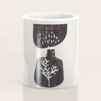 Mid Century Minimalist Black Ink Tribal Vase Abstract Vase Shapes Floral Plant Coffee Mug Gallery Image 4