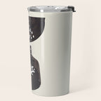 Mid Century Minimalist Black Ink Tribal Vase Abstract Vase Shapes Floral Plant Travel Mug Gallery Image 2