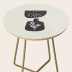 Mid Century Minimalist Black Ink Tribal Vase Abstract Vase Shapes Floral Plant Side Table Gallery Image 2