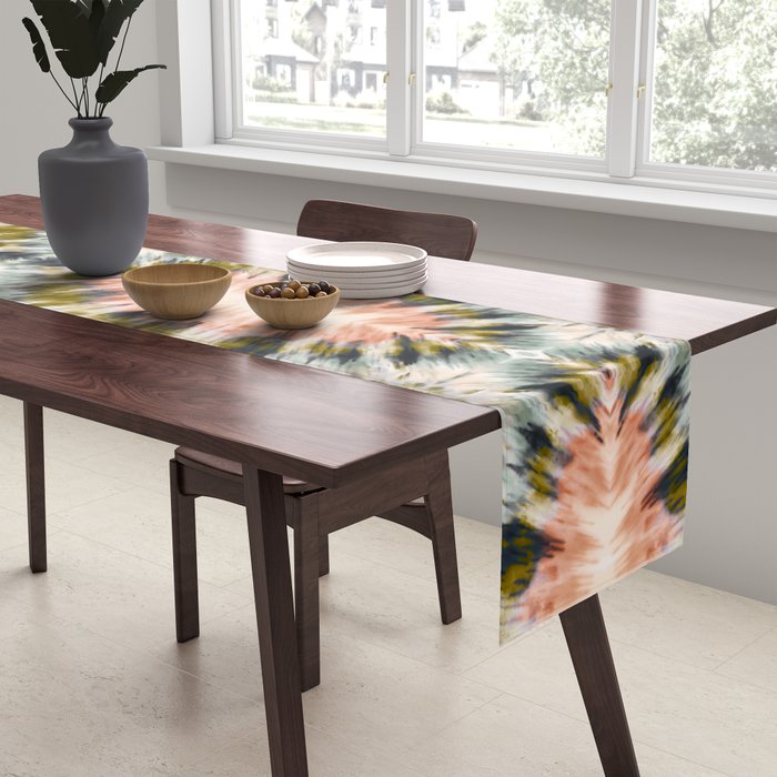 Mosaic tie dye 45B Table Runner Gallery Image 2