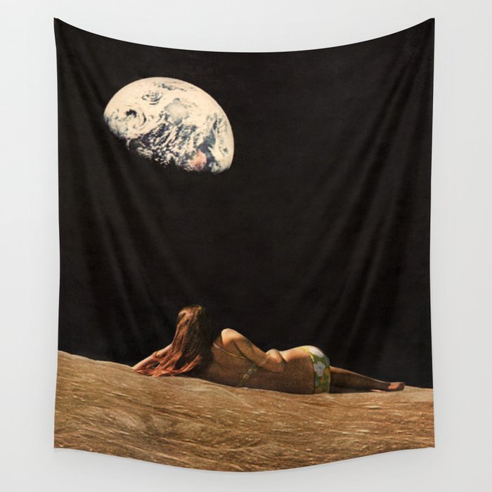 Moon Vacay Wall Tapestry Gallery Image 1