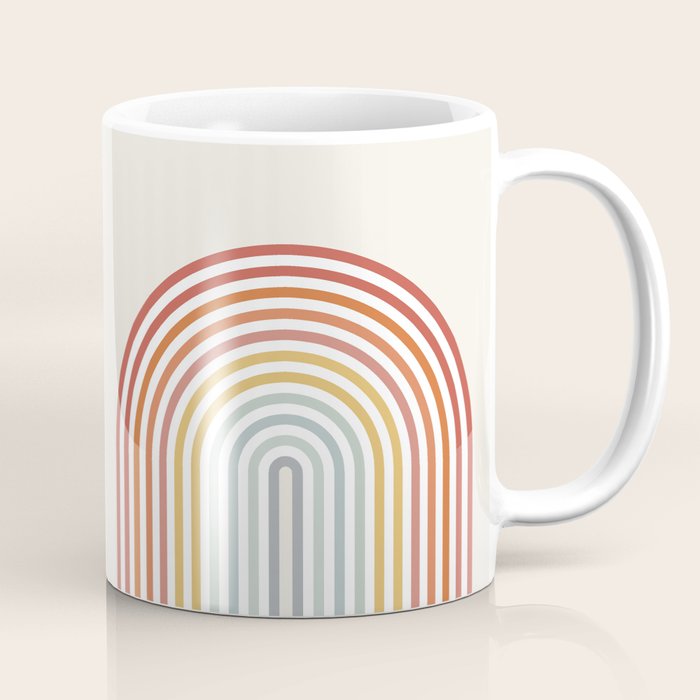 Minimalist colorful rainbow lines  Coffee Mug Gallery Image 1