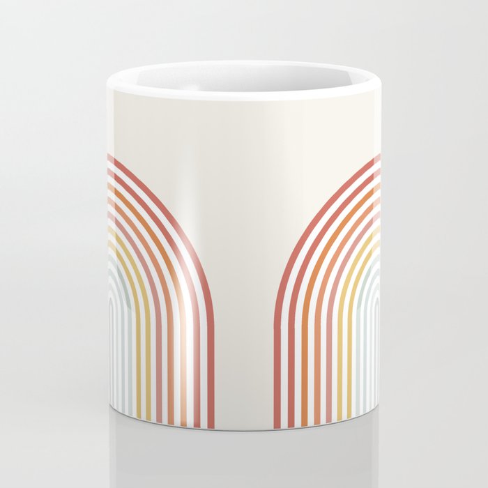 Minimalist colorful rainbow lines  Coffee Mug Gallery Image 4