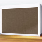 Cozy Linen Effect in Coffee Liqueur Brown Wall Mural Gallery Image 2