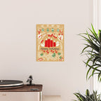 happy holidays christmas greetings - folk art illustration Poster Gallery Image 2