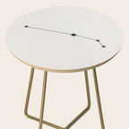 Aries Zodiac Star Constellation Line Art White Side Table Gallery Image 2