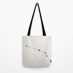 Aries Zodiac Star Constellation Line Art White Tote Bag Gallery Image 2