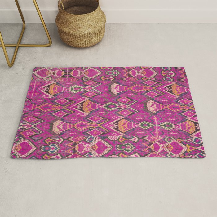 Uzbekistan Rug Deep Pink Rug Gallery Image 1