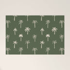 Vintage palm tree beach doodle pattern Welcome Mat Gallery Image 1
