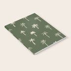 Vintage palm tree beach doodle pattern Notebook Gallery Image 2