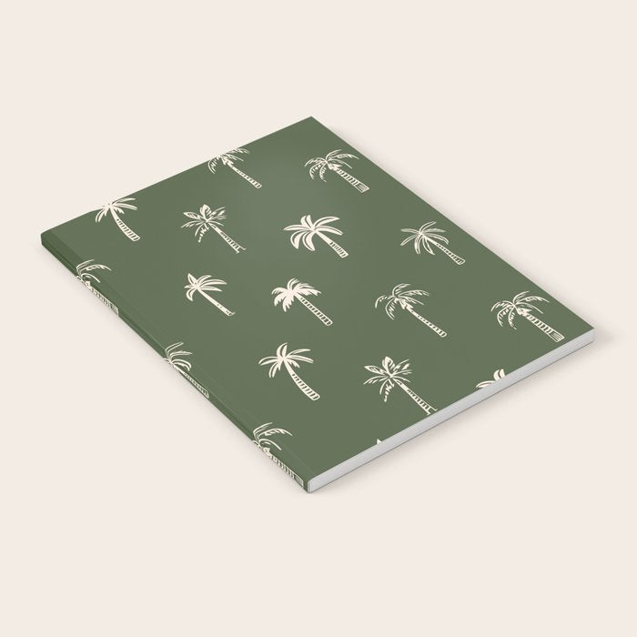 Vintage palm tree beach doodle pattern Notebook Gallery Image 2