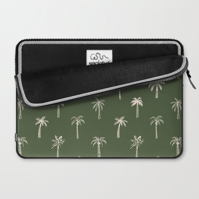 Vintage palm tree beach doodle pattern Laptop Sleeve Gallery Image 2