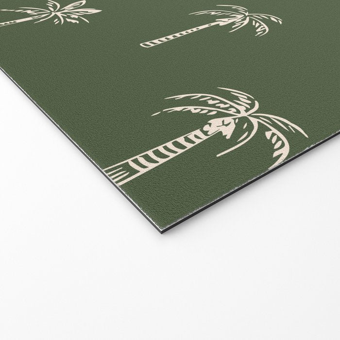 Vintage palm tree beach doodle pattern Welcome Mat Gallery Image 2