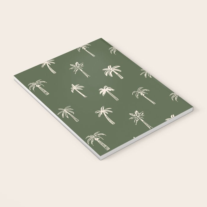 Vintage palm tree beach doodle pattern Notebook Gallery Image 3