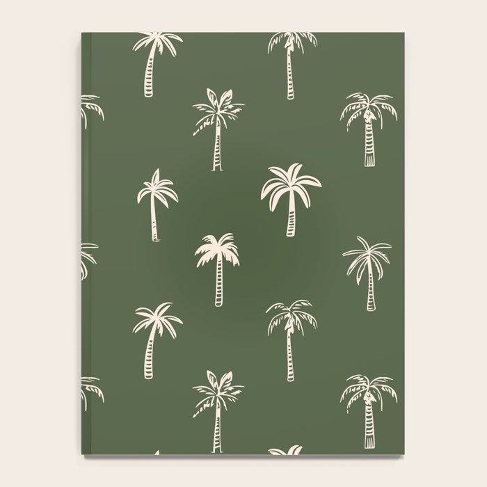 Vintage palm tree beach doodle pattern Notebook Gallery Image 4