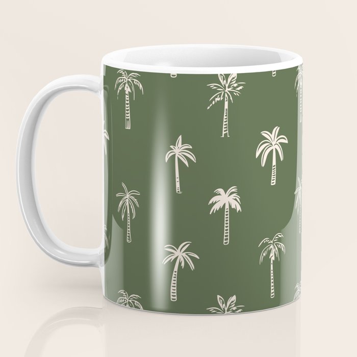 Vintage palm tree beach doodle pattern Coffee Mug Gallery Image 3
