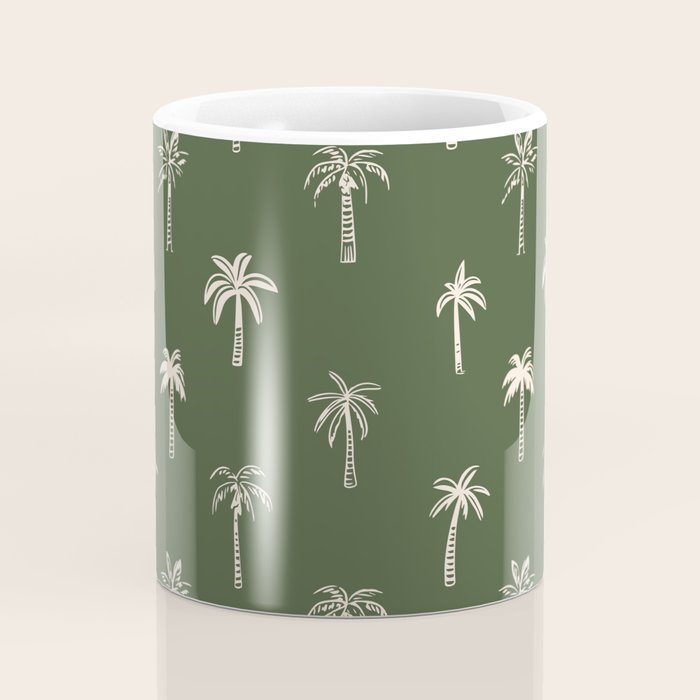 Vintage palm tree beach doodle pattern Coffee Mug Gallery Image 4