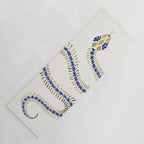 Snake Skeleton - Navy & Gold Palette Yoga Mat Gallery Image 1