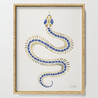Snake Skeleton - Navy & Gold Palette Serving Tray Gallery Image 1