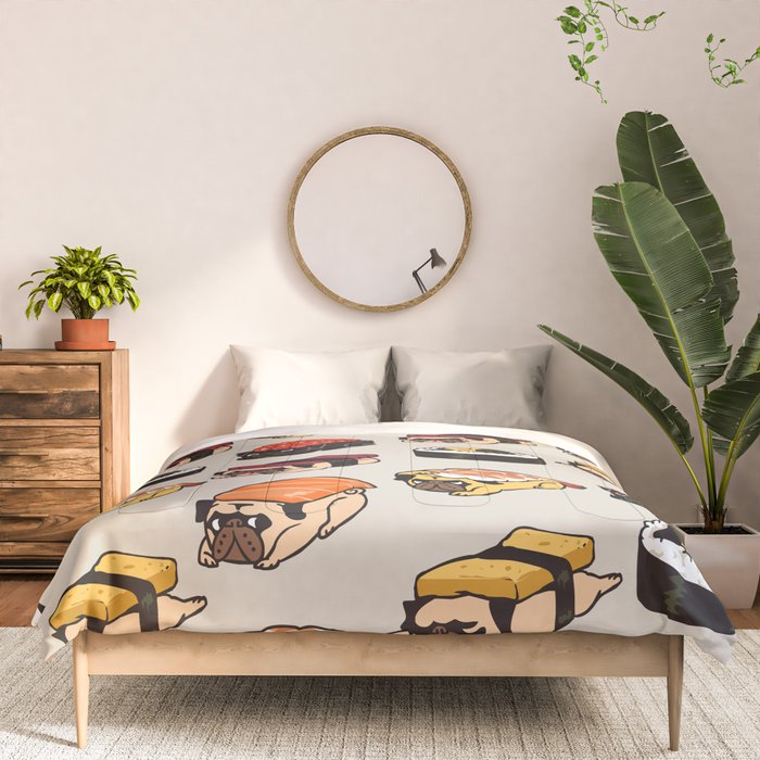 Sushi Pug Comforter Gallery Image 3
