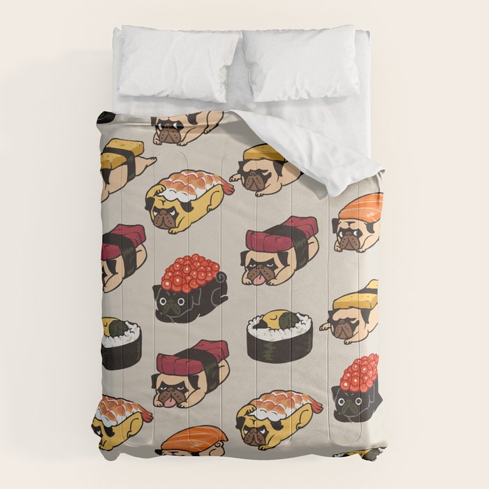 Sushi Pug Comforter Gallery Image 1
