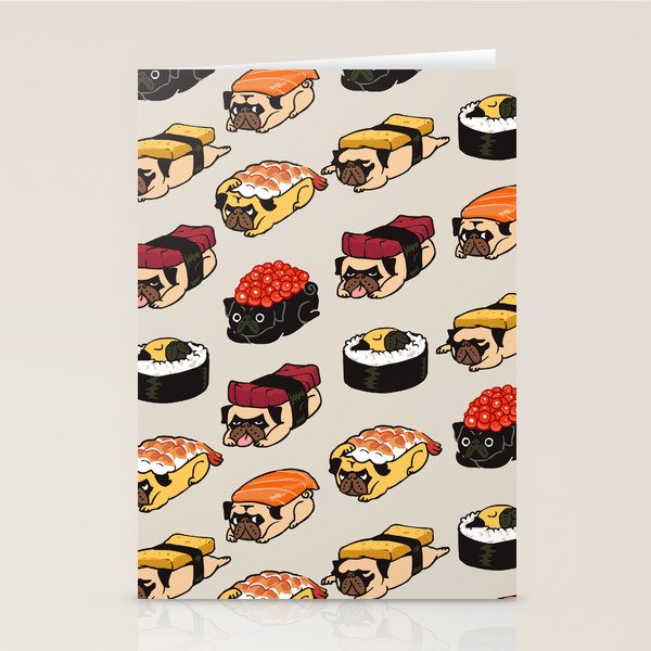 Sushi Pug Stationery Card Gallery Image 2