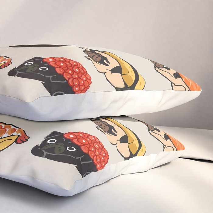 Sushi Pug Pillow Sham Gallery Image 3