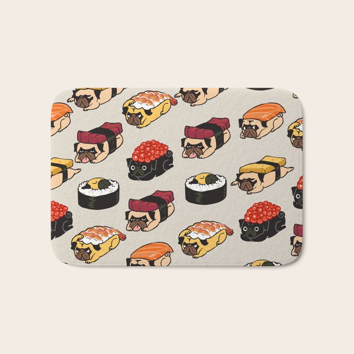 Sushi Pug Bath Mat Gallery Image 1