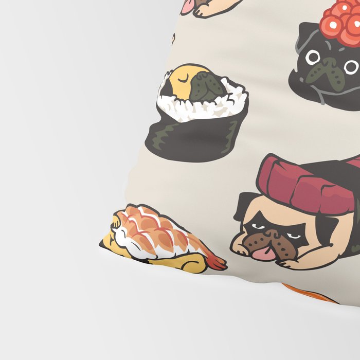 Sushi Pug Pillow Sham Gallery Image 4