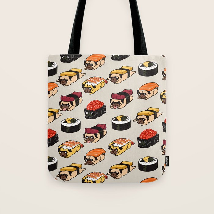 Sushi Pug Tote Bag Gallery Image 1