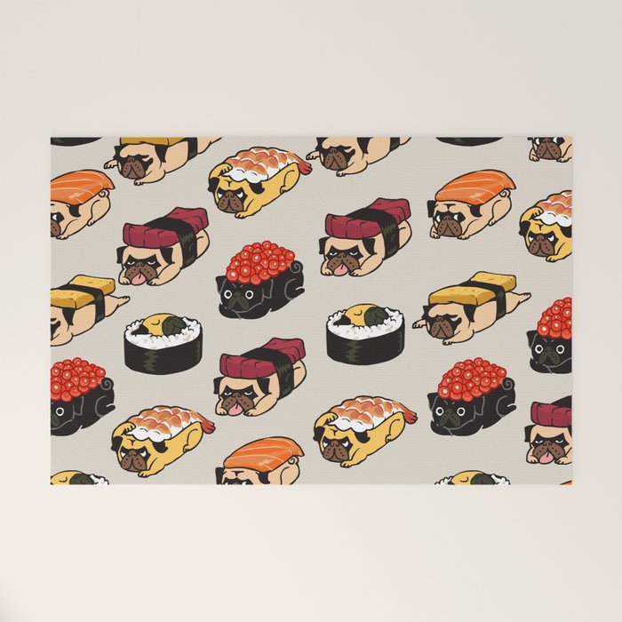 Sushi Pug Welcome Mat Gallery Image 1