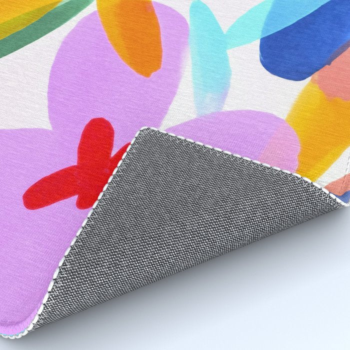 Playful Petals Mid Century Bold Groovy Flower Garden  Rug Gallery Image 4