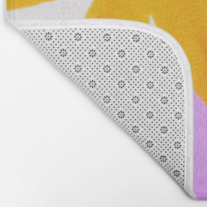 Playful Petals Mid Century Bold Groovy Flower Garden  Bath Mat Gallery Image 2