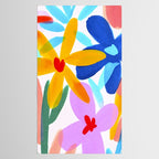 Playful Petals Mid Century Bold Groovy Flower Garden  Tablecloth Gallery Image 2