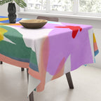 Playful Petals Mid Century Bold Groovy Flower Garden  Tablecloth Gallery Image 3