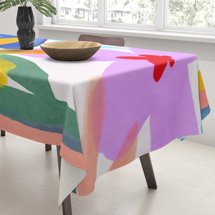 Playful Petals Mid Century Bold Groovy Flower Garden  Tablecloth Gallery Image 3