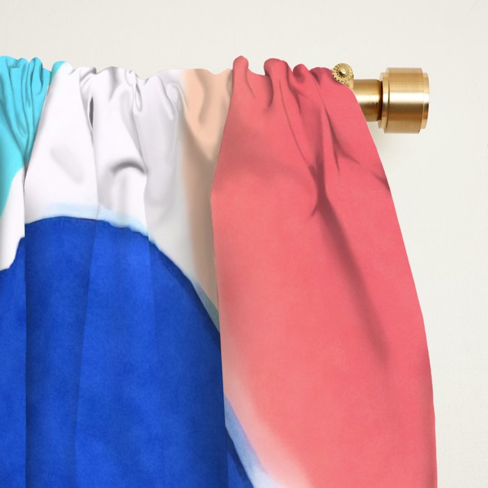 Playful Petals Mid Century Bold Groovy Flower Garden  Window Curtain Gallery Image 2