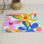 Playful Petals Mid Century Bold Groovy Flower Garden  Rug Gallery Image 1