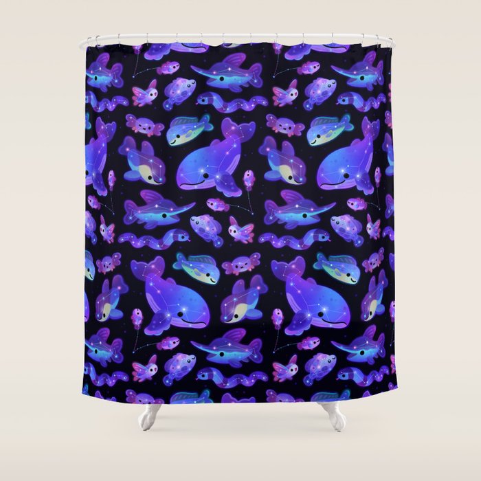 Ocean constellations Shower Curtain Gallery Image 1