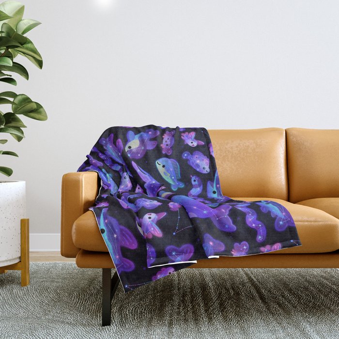 Ocean constellations Throw Blanket Gallery Image 1
