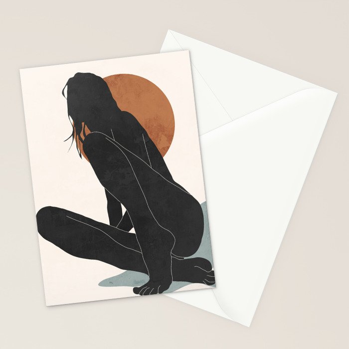 Abstract Art / Female Figure Stationery Card Gallery Image 2