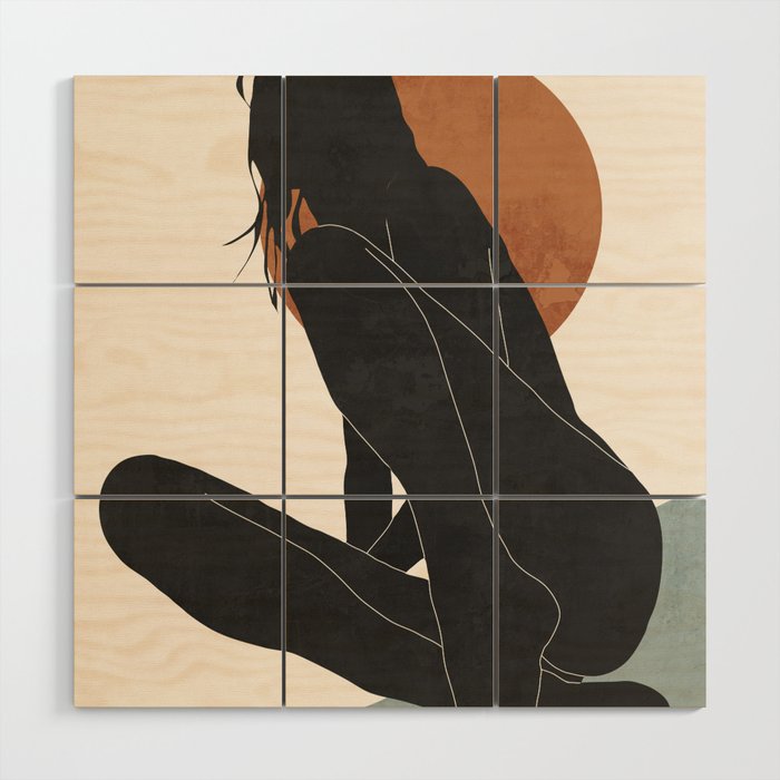 Abstract Art / Female Figure Wood Wall Art Gallery Image 1