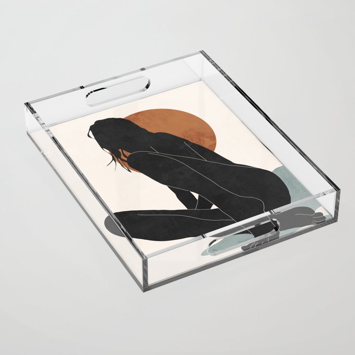 Abstract Art / Female Figure Acrylic Tray Gallery Image 1