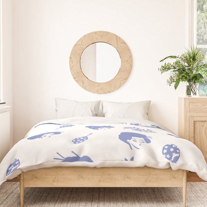 Light blue japanese pattern Duvet Cover Gallery Image 3