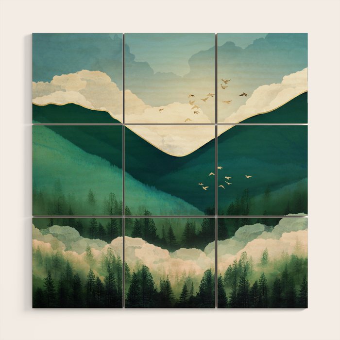 Emerald Hills Wood Wall Art Gallery Image 1