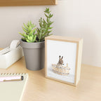 Baby Donkey in a Wooden Bathtub, Donkey Taking a Bath, Bathtub Animal Art Print By Synplus Mini Art Print Gallery Image 2