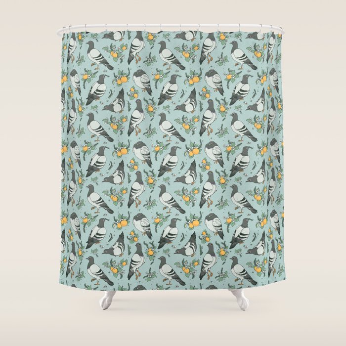 Pigeons, Apricots, and Thyme Shower Curtain Gallery Image 1