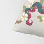 Snake and flowers 2 Pillow Sham Gallery Image 4