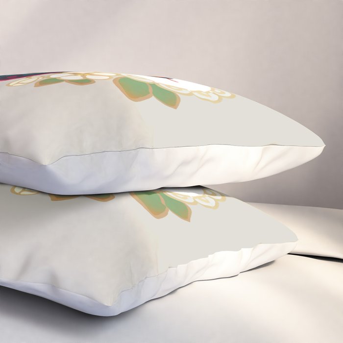 Snake and flowers 2 Pillow Sham Gallery Image 3
